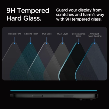 Spigen Glas.Tr „Ez Fit“ Sichtschutzglas 2er-Pack für iPhone 16 Pro Max Privatsphäre