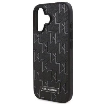 Karl Lagerfeld Hülle für iPhone 16 Plus 6,7" Schwarz Magsafe Hardcase Hot Stamp