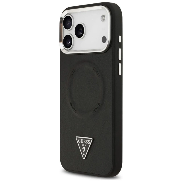 Etui Guess Triangle Logo MagSafe na iPhone 17 Pro Max - Czarny