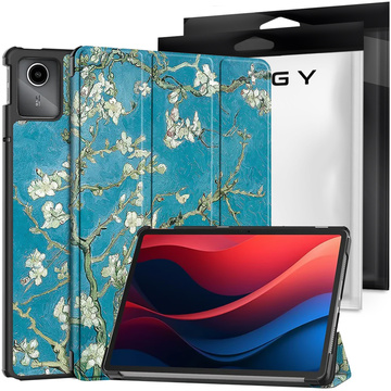 Hülle für Lenovo Tab M11 10,95 Zoll TB330FU / TB330XU / TB331FC Tablet-Abdeckung Case Alogy Book Cover Blühender Mandelbaum (Van Gogh) Glas-Eingabestift