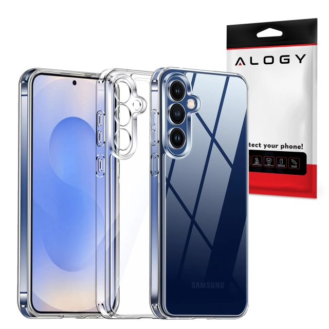Etui Przezroczyste do Samsung Galaxy S25, Podwyższone Krawędzie, Idealne Dopasowanie, PC + TPU, Alogy HybridShield™ Case + SZKŁO HARTOWANE