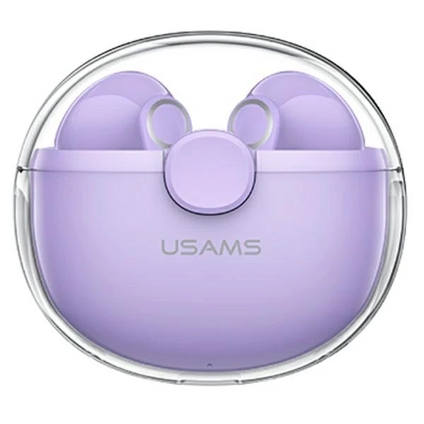 Słuchawki Bluetooth 5.1 USAMS TWS BU series bezprzewodowe fioletowy/purple BHUBU02