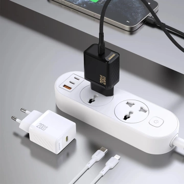 Ładowarka sieciowa Dudao PD20W GaN USB-C | Szybkie ładowanie Power Delivery - Biała