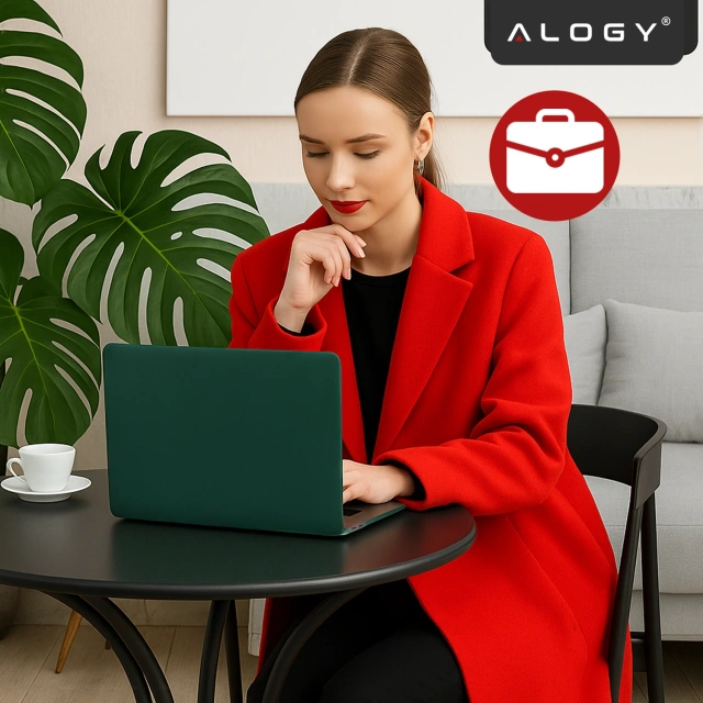 Etui do Apple Macbook Air 15 2023-2025 (M2/M3/M4) – elastyczna, matowa obudowa ochronna, lekka i odporna – Alogy AirGuard™ Zielony