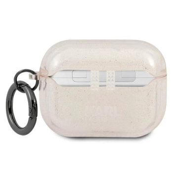 Karl Lagerfeld KLAPUKHGD AirPods Pro Cover złoty/gold Glitter Karl`s Head