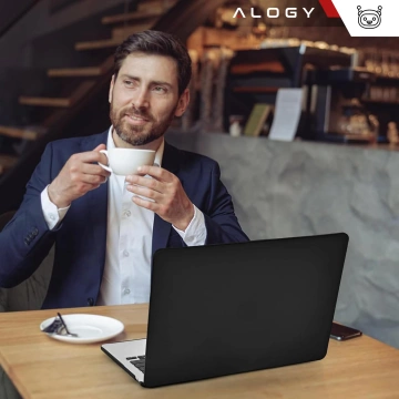 Schutzhülle für Apple MacBook Air 13" (13,3") - 2018-2021 (M1 A2337/A2179/A1932) Alogy AirGuard™ Flexible Hülle, Mattschwarz