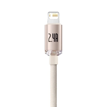 Baseus Crystal Shine Series USB - Lightning Kabel 2.4A 20W 1.2m rosa (CAJY001104)