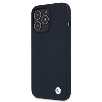 BMW BMHCP13XSTRONG Handyhülle für Apple iPhone 13 Pro Max 6.7" Marineblau/Navy Hardcase Silikon Signatur