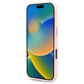 Etui Karl Lagerfeld do iPhone 16 Pro 6.3" Różowy Hardcase Silicone  MagSafe