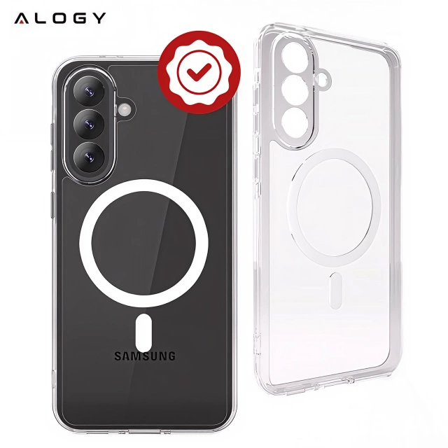 Etui do Samsung Galaxy A56 / A36 5G obudowa ochronna na telefon Alogy HybridMag™️ Case do MagSafe Przezroczyste