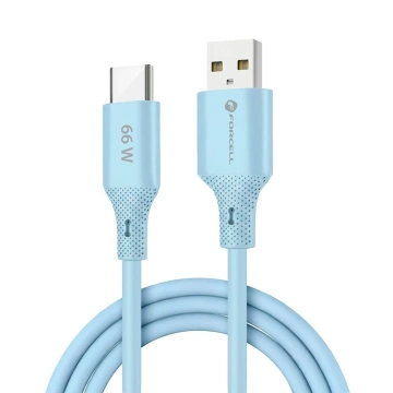 Kabel USB-A – USB-C 66W Forcell F-Energy Silicone 1 m C342 niebieski