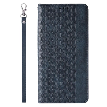 Magnetband Hülle für iPhone 12 Pro Max Tasche Geldbörse Mini Lanyard Anhänger Blau