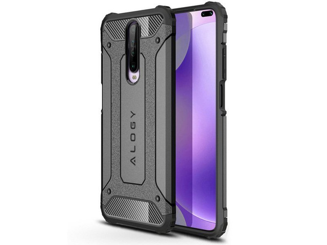 Etui Alogy Hard Armor do Xiaomi Redmi K30/ Poco X2 szare + Szkło Alogy