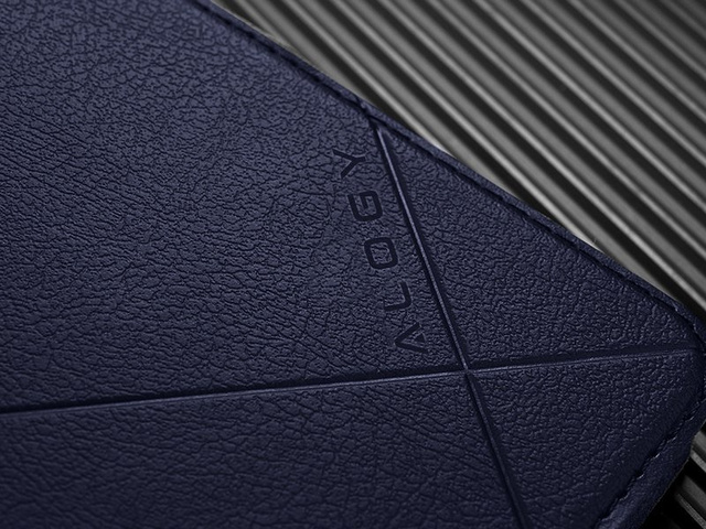 Etui z klapką portfel Alogy skórzane obudowa do Apple iPhone 11 Granatowe