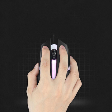 Mysz myszka gamingowa dla graczy RGB LED do laptopa komputera 1200 dpi Czarna