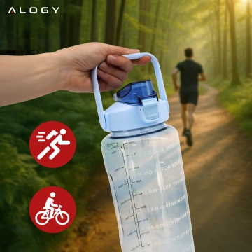 Große Glasflasche Wasserflasche Trinkgetränke Alogy Motivational Messbecher 1l 1000ml Silikonhülle Olive