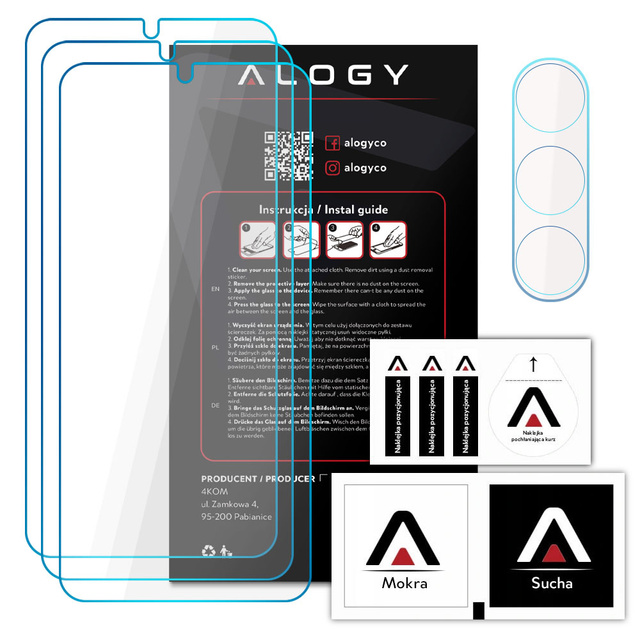 Alogy Glass Pack 3x Szkło hartowane na ekran 9h + Szkło na obiektyw do Samsung Galaxy S23+ Plus zestaw szkieł