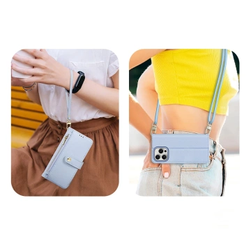 iPhone 15 Pro Dux Ducis Lawa Wallet Mag Lederhülle Blau