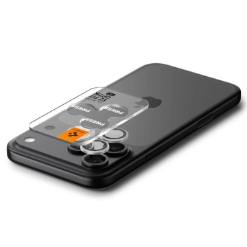 Osłona Aparatu Spigen Optik Pro Glas.TR EZ Fit iPhone 16/17 Pro Silver 2-Pack