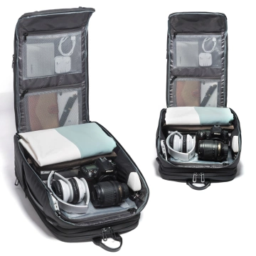 Bange wasserdichter Rucksack für 15,6-Zoll-Laptop, Stadtreisender, 45 x 30 x 16 cm, für Arbeit, Flugzeug, Herren, Damen, mit USB-Anschluss Schwarz