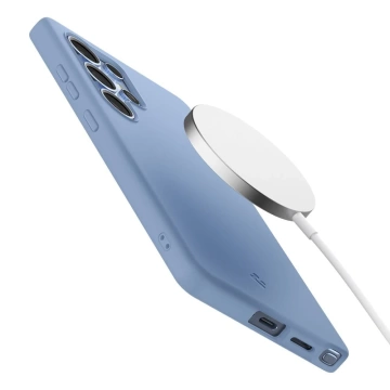 Etui für Samsung Galaxy S25 Ultra Saphirblau Spigen Silicone Fit Mag MagSafe