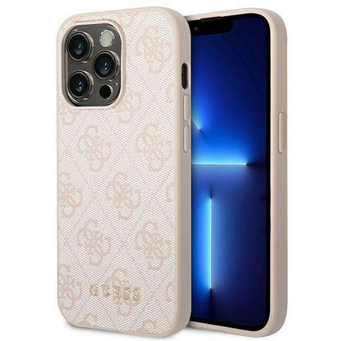 Etui Guess GUHCP14LG4GFPI do Apple iPhone 14 Pro 6,1" różowy/pink hard case 4G Metal Gold Logo
