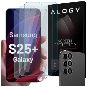 Alogy Glass Pack 3x Gehärtetes Glas für den Bildschirm 9h Glas für das Objektiv für Apple iPhone 14 Pro