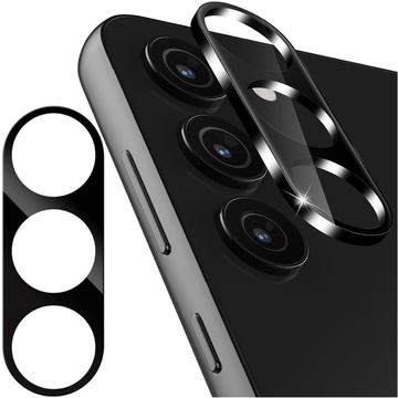 Glas für Samsung Galaxy S24 Plus Kameraobjektiv 3D gehärteter Vollschutz des gesamten Objektivs schwarzes Glas