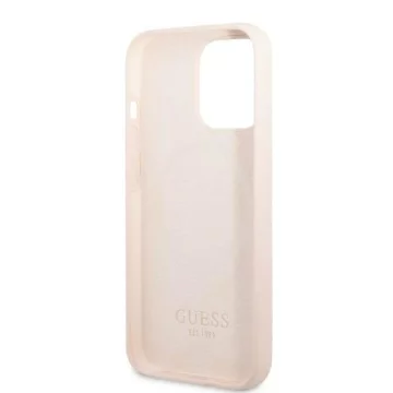 Etui Guess GUHMP13XSPLP für Apple iPhone 13 Pro Max 6,7" różowy/pink Hartschale Silikon Logo Plate MagSafe
