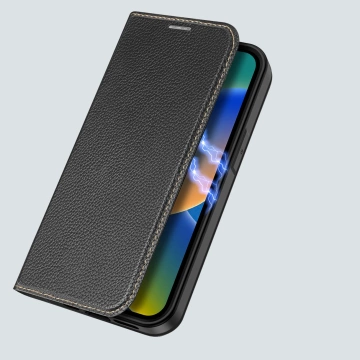 Dux Ducis Skin X2 Hülle für iPhone 14 Plus Hülle mit magnetischer Klappe schwarz