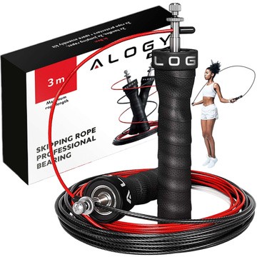 Verstellbares Boxseil Crossfit Fitness Alogy Sport mit austauschbaren Gliedern 300 cm Lager bequem Schwarz