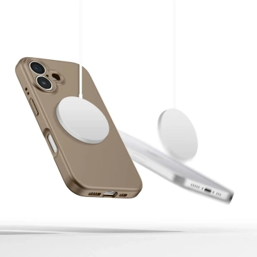 Tech-Protect Liquid Silicone MagSafe iPhone 16 Hülle Braun