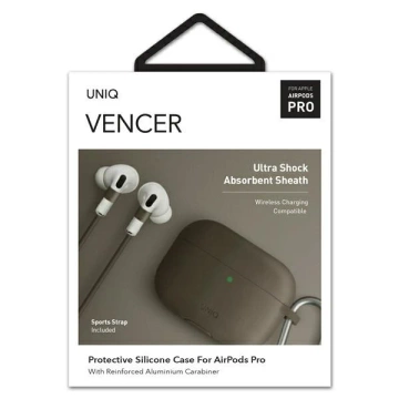 UNIQ Earphone Protective Case Vencer Case for Apple AirPods Pro Silicone beige/dark sand beige