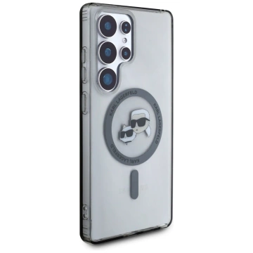 Etui Karl Lagerfeld Button Karl & Choupette MagSafe do Samsung Galaxy S25 Ultra Czarny