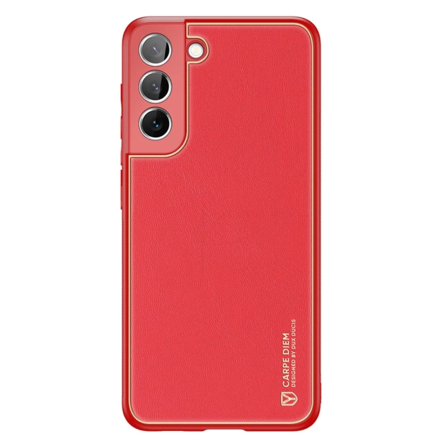 Dux Ducis Yolo elegante Hülle aus ökologischem Leder für Samsung Galaxy S22 (S22 Plus) rot