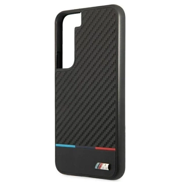 BMW BMHCS22SPUCARTCBK Handyhülle für Samsung Galaxy S22 S901 schwarz/schwarz M Collection Triangles