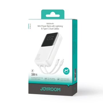 Powerbank Joyroom JR-PBC06 30W 10000mAh mit Lightning- und USB-C-Kabel