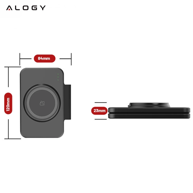 Ładowarka indukcyjna 3w1 składana Alogy MagCharge Foldable Pro do MagSafe do Apple iPhone Watch AirPods Czarna