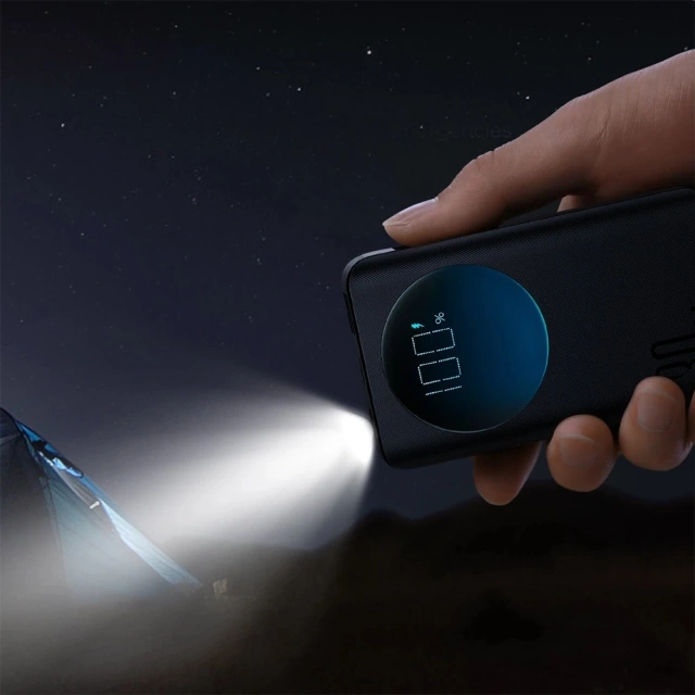 Joyroom JR-PBF01 Powerbank 10000 mAh 30 W PD + latarka + etui – czarny