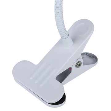 Lampka LED na biurko z klipsem do blatu do czytania Biała