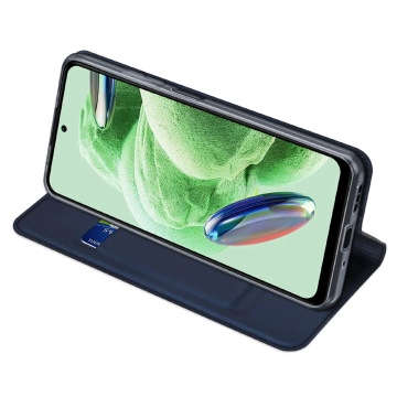 Dux Ducis Skin Pro Hülle für Xiaomi Redmi Note 12 5G / Poco X5 5G Flip Cover Card Wallet Stand Blau