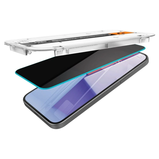 Szkło hartowane Spigen Glas.tR ”Ez Fit” do Apple iPhone 15 / 16 Privacy