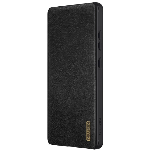 Hülle für Samsung Galaxy S25 Ultra Nillkin Qin Pro Schwarz mit Flip