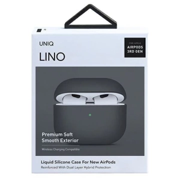 UNIQ Hülle Lino AirPods 3. Gen. Silikon grau / aschgrau