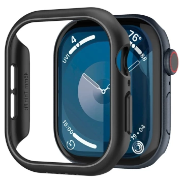 Apple Watch 10 Hülle (46 mm) Schwarz Spigen Thin Fit