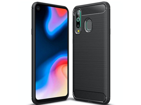 Etui Alogy Rugged Armor do Samsung Galaxy A60/M40 czarne + Szkło hartowane