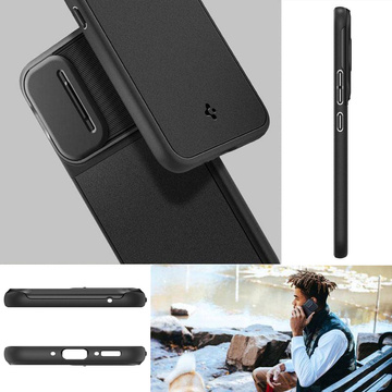 Spigen Optik Armor Schutzhülle für Samsung Galaxy A54 5G, schwarzes Glas