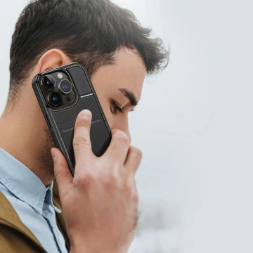 Dux Ducis Rafi Mag Wallet Case mit 3-in-1-Ständer für iPhone 13 Pro mit MagSafe und RFID-Blockierung - Schwarz