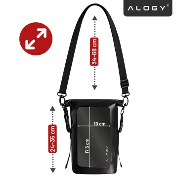 Beutel Wasserdichte Handyhülle Große Tasche Hülle Wasserdicht Alogy Wasserdicht Schwarz