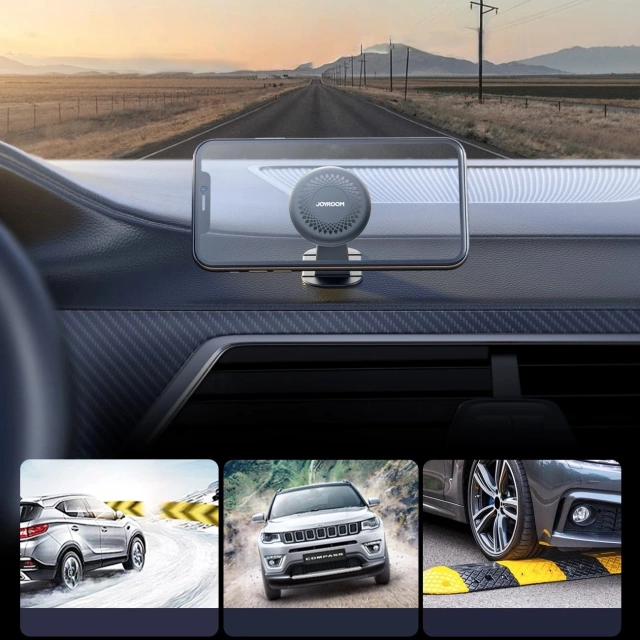 Joyroom JR-ZS356 magnetyczny uchwyt na deskę rozdzielczą 360° – ciemnoszary